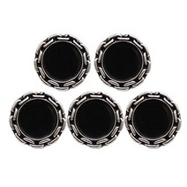 넬리 단추 25mm, 실버블랙, 5개