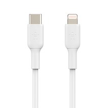 벨킨 부스트업 USB C to 라이트닝 고속 충전케이블 1m CAA003bt1M, 화이트