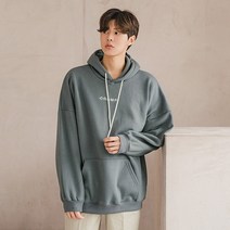 빅사이즈클럽 CRAMP 가로선 기모 후드티