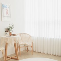 다원코리아 크리미 쉬폰커튼