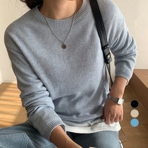 무드인더 여성용 털 루즈핏 니트