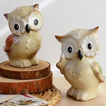 파스텔트리 부엉이 장식품 도자기인형 2종 세트, 11 아기 부엉이