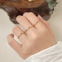 초콜리트쥬얼리 여성용 925실버 베이스 민자 레이어드링 실반지 1mm