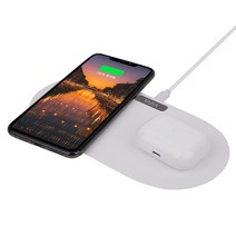 바라 30W 듀얼 고속 무선 충전기, 화이트, 1개