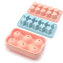 베링 실리콘 다용도 몰드 빅볼 + 스타 + 하트 세트, 혼합색상