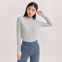 미쏘 여성용 반하이넥 슬림 골지 스웨터