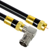 마하링크 골드 고급형 RF 안테나 5C 꺾임 동축 케이블, MLZ-GRL050(블랙)