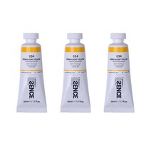 신한에쎈스 아크릴 컬러 물감 Tube A 시리즈 퍼머넌트 옐로 3p, 1색, 50ml