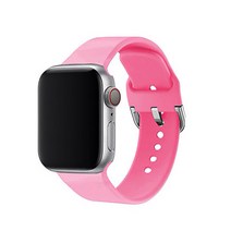 알피나케이스 애플워치 버클 실리콘 밴드 스트랩 ML (42/44mm 호환 가능), 브라이트 파우더