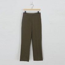 여성용 데일리 뒷밴딩 슬림 일자핏 팬츠