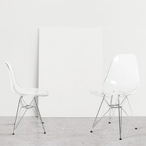 인테리어 모던 미드센츄리 체리스 의자, 투명, 1개