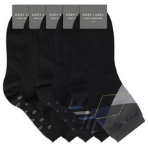 코지라벨 남성용 중목 신사 정장양말 5종 세트