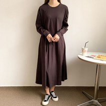 헤이쥬 플레어 A라인 라운드 롱원피스