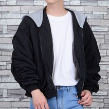 타운클로 남성용 후드 레이어드 오버핏 항공 정퍼 G2051