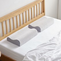 아지오텍스 목편한 엘린 메모리폼 베개, 그레이, 2개