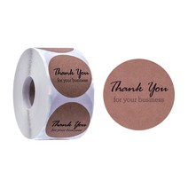 아이앤 THANK YOU 감사 크래프트지 롤 스티커 M 500p, 8, 1개