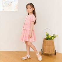 릴리푸리 여아용 리본 트위드 가디건 상하복