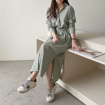 르엠마 톰슨 루즈핏 코튼 셔츠 원피스
