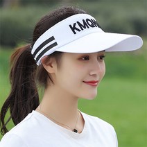 오티온 골프 썬캡, 올화이트 블랙레터링