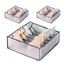 마켓A 서랍 속옷 칸칸 정리함 그레이 6칸, 3개