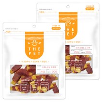 굿데이 더건강하게 강아지 건조간식 250g, 2개, 오리순살 + 고구마 혼합맛