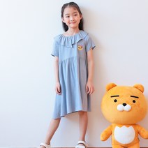 카카오프렌즈 여아용 프릴넥 원피스