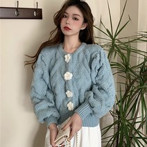포플러앤씨 여성용 포슷 니트 가디건