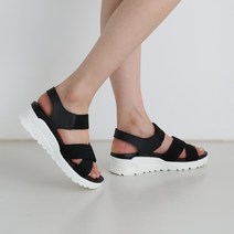 단골언니 여성용 마렌츠 엑스 스트랩 밴딩 통굽 샌들 5cm
