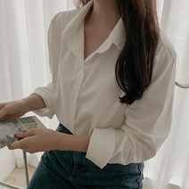플랜데이 여성용 데일리 슈가 피치 무지 셔츠