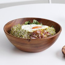 아카시아 라운드 샐러드볼 24cm, 혼합색상, 1개