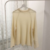 체리체리 여성용 루즈핏 심플 유넥 니트