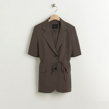 로엠 여성용 린넨라이크 반팔 자켓