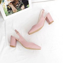 켈라이 파스텔 스퀘어토 슬링백 펌프스 7cm