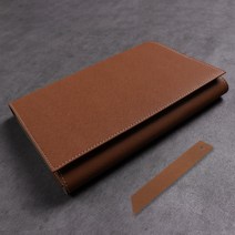 아바 사피아노 오픈형 북커버 XS, 초콜릿 브라운(북커버), 랜덤발송(북마크), 1개