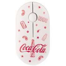 로이체 코카콜라 멀티페어링 트라이모드 무소음 블루투스 무선 마우스, 화이트, COKE-TMS-B-WH