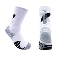 SNF 남성용 하이튜브 농구양말, 04 화이트블랙