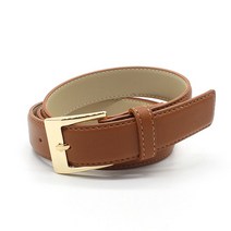 테드브라운 여성용 골드사각 장식 볼륨 벨트 25mm