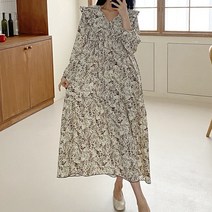 봉봉스토리 메이플시럽 카라 임산부 원피스