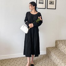 제이스타일 서베린 주름 롱 원피스