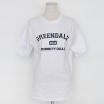 큐니걸스 여성용 컬린 레터링반팔티