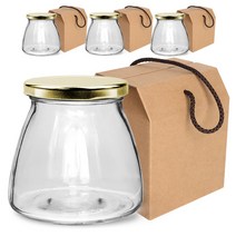 미르코리아 유리병 바이브 자 800ml + 선물상자 세트, 4세트