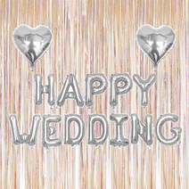 마켓감성 해피웨딩 하트 커튼 세트, 타입 4, 1세트