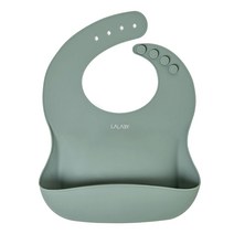 랄라비 실리콘 턱받이, 그린, 1개