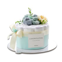 베이비베이커리 유아용 크리미 파스텔 기저귀케익 신생아, 민트