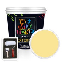 WEMIXTONE 외부용 EXTERIOR 페인트 3L + 붓 + 로울러 + 트레이 세트, WMT0335P01(페인트)