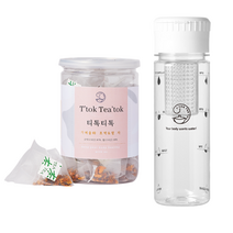 티톡티톡 쏙쏙티 호박팥차 2g x 30p + 챌린지 티백 보틀 500ml, 1세트