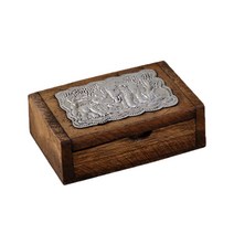 사각 나무 면봉 케이스함 큰사각형 YT_RA776, 1개