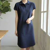 빼빼 여성용 카라넥 PK 20수 면 반팔 원피스