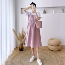 에어 페얼톤 멜빵 임부 원피스