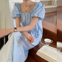 레몬소울 포미 퍼프 소매 원피스